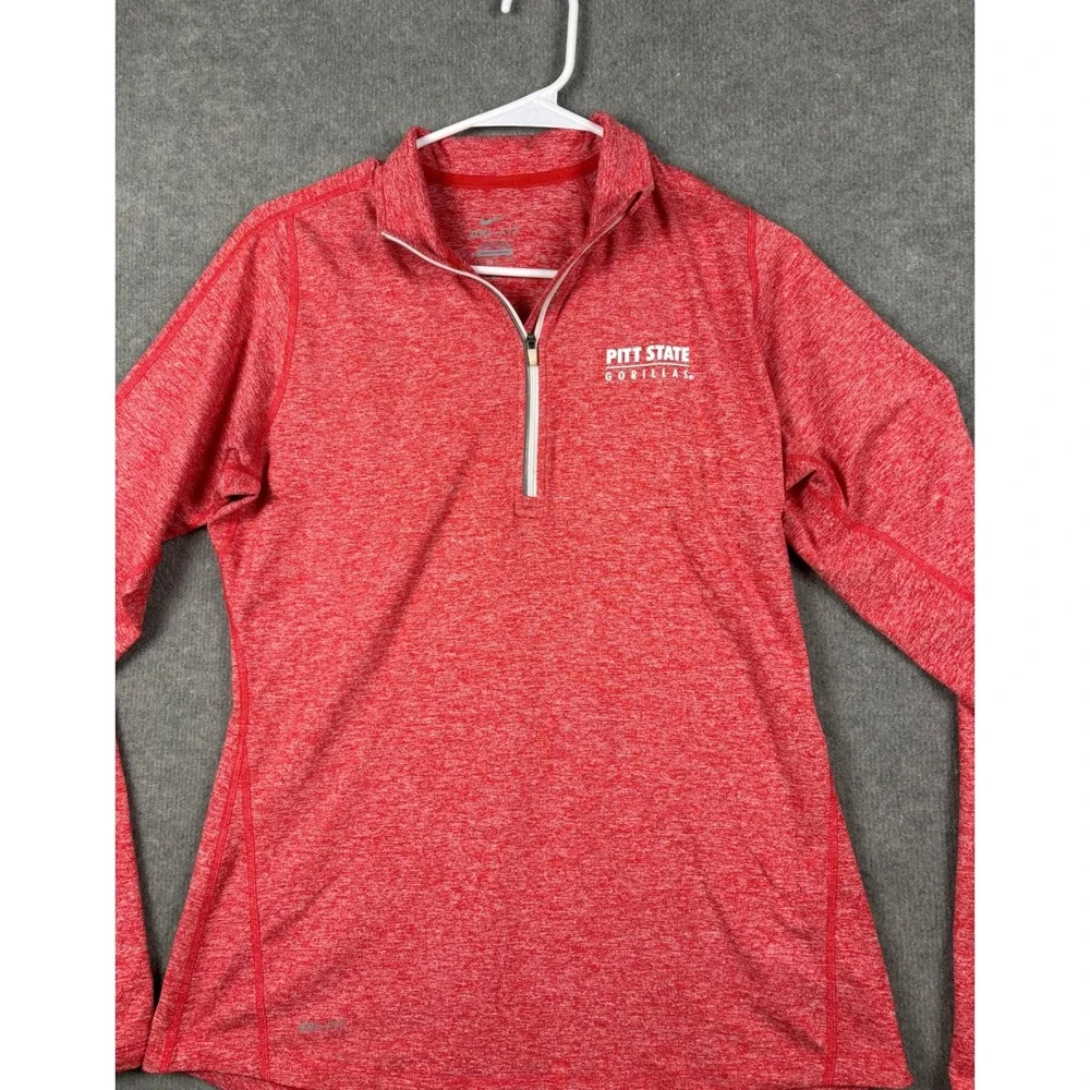 Nike Dri-FIT Pitt State Gorillas Quarter Zip Pullover M Red Heathered